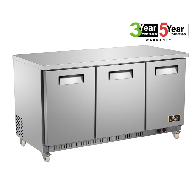 Sub-equip CUC-72F, 72" Stainless steel Undercounter Freezer