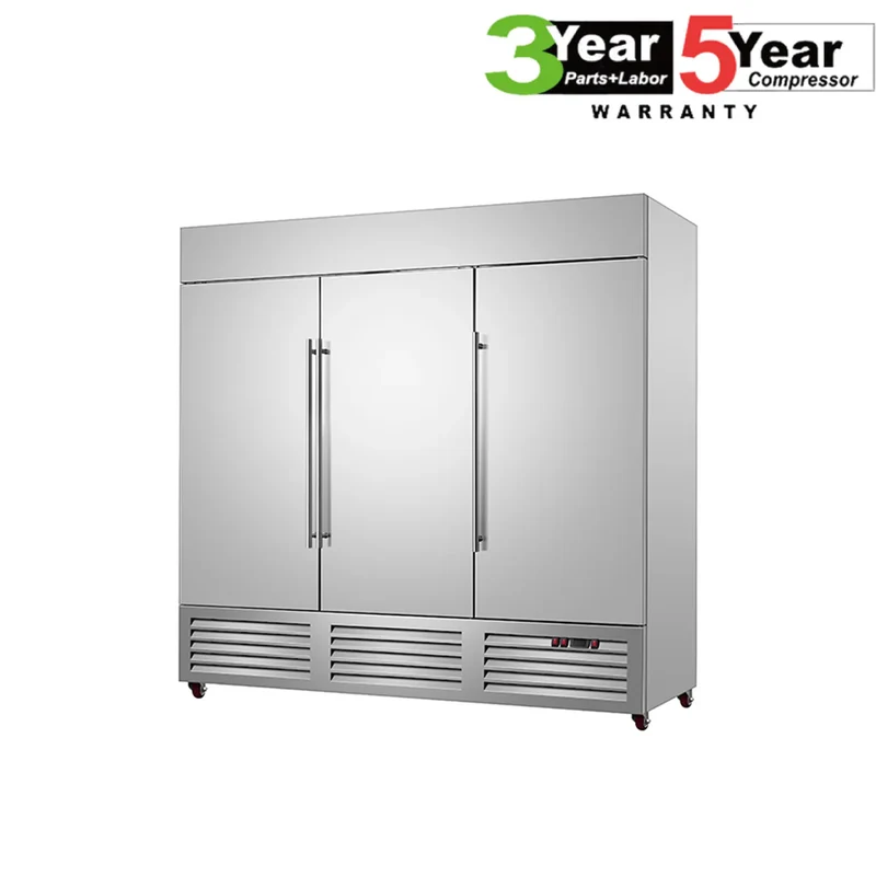 Sub-equip, C-81BF, 81" Triple Solid Door Bottom Mount Compressor Reach-in Freezer