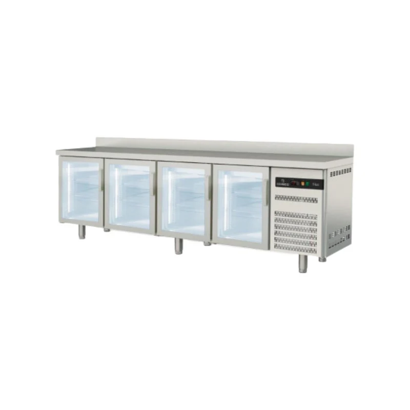 Meuble snack réfrigéré positif - 4 portes vitrées