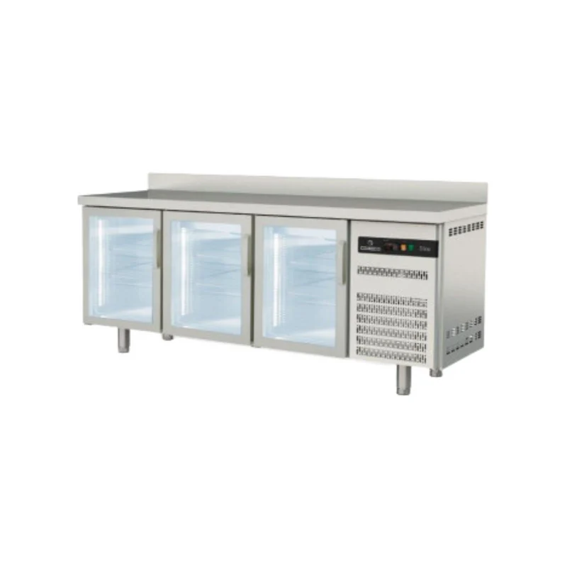 Meuble snack réfrigéré positif - 3 portes vitrées