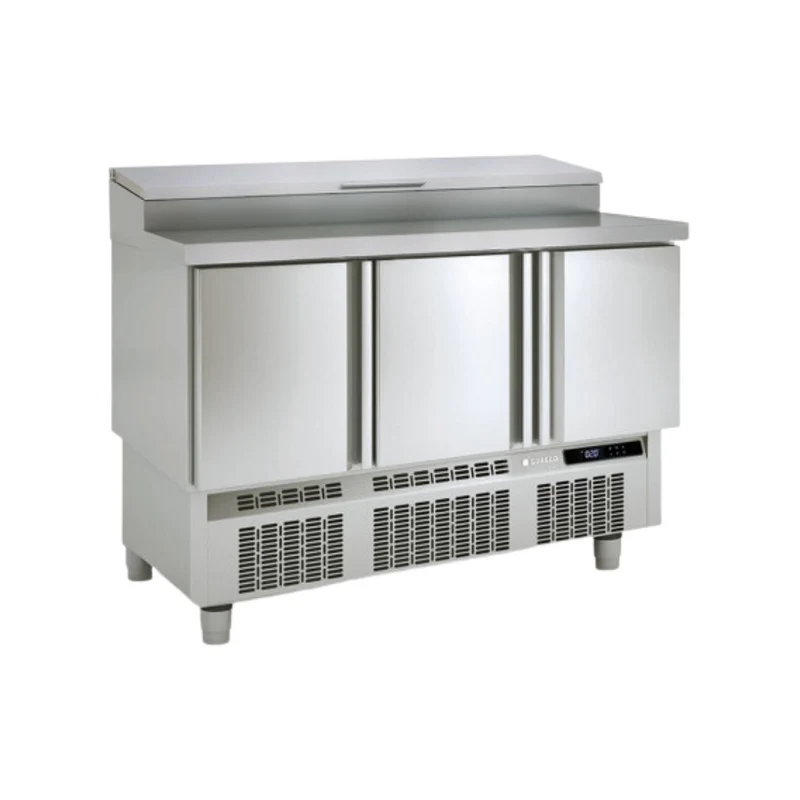 Meuble saladette plan en inox GN 1/1 réfrigéré positif