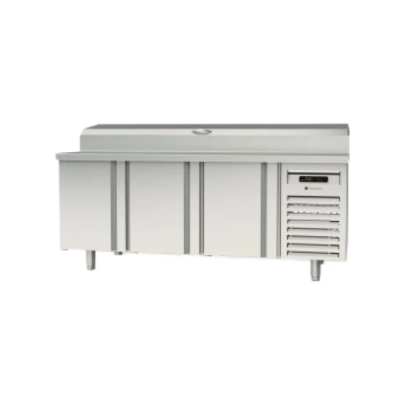 Meuble de préparation saladette bac GN 1/4 réfrigéré positif - 3 portes
