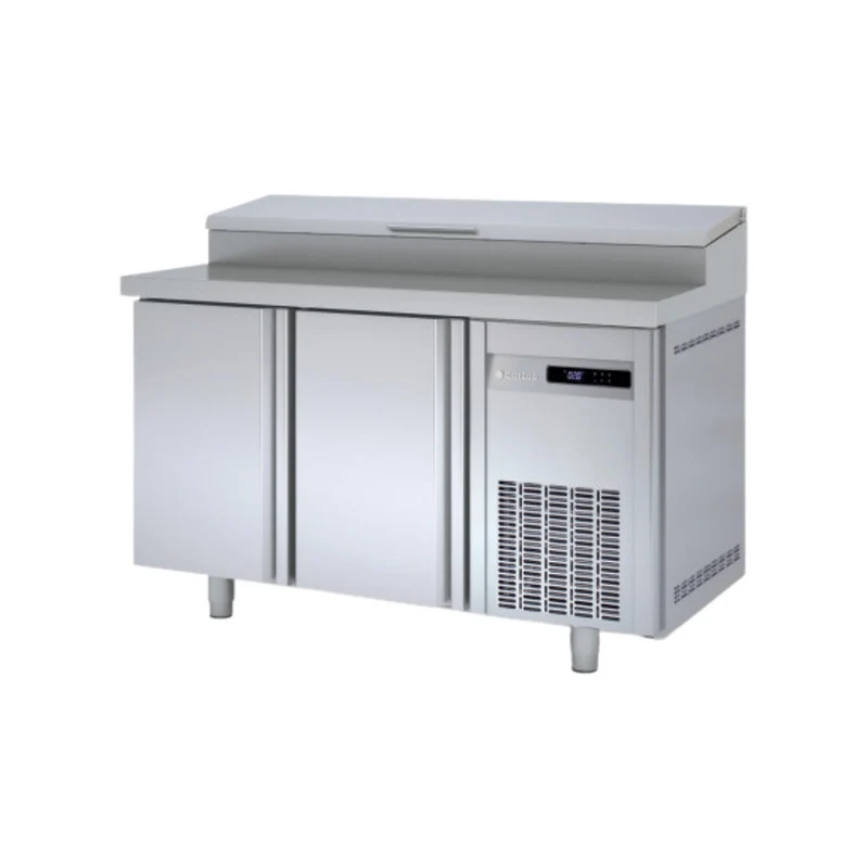 Meuble de préparation saladette bac GN 1/4 réfrigéré positif - 2 portes