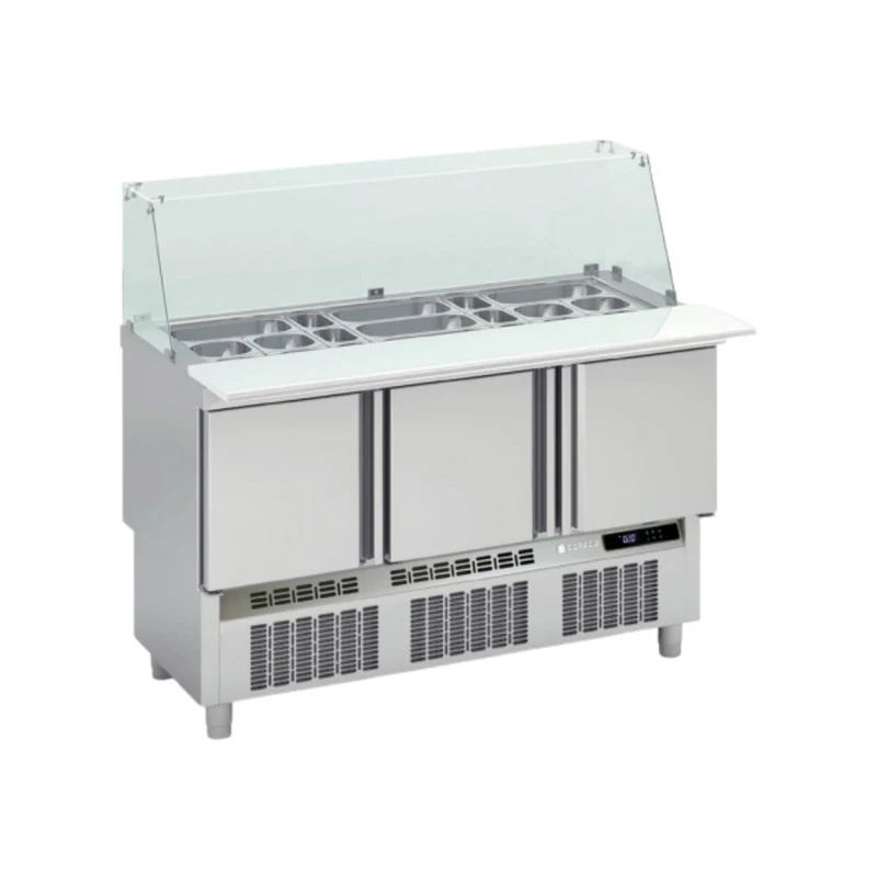 Meuble de préparation fast-food GN 1/1 réfrigéré positif