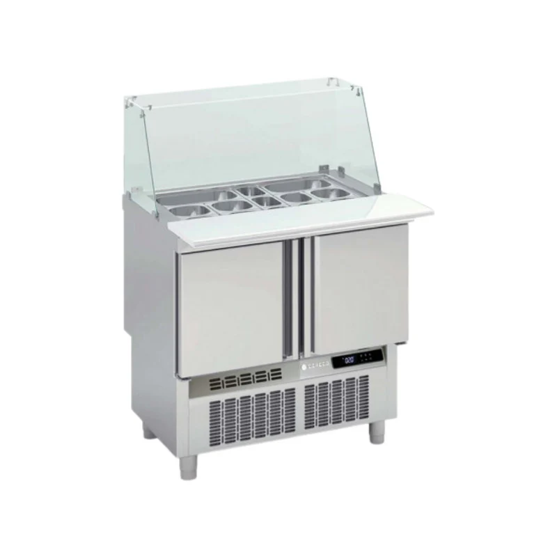 Meuble de préparation fast-food GN 1/1 réfrigéré positif