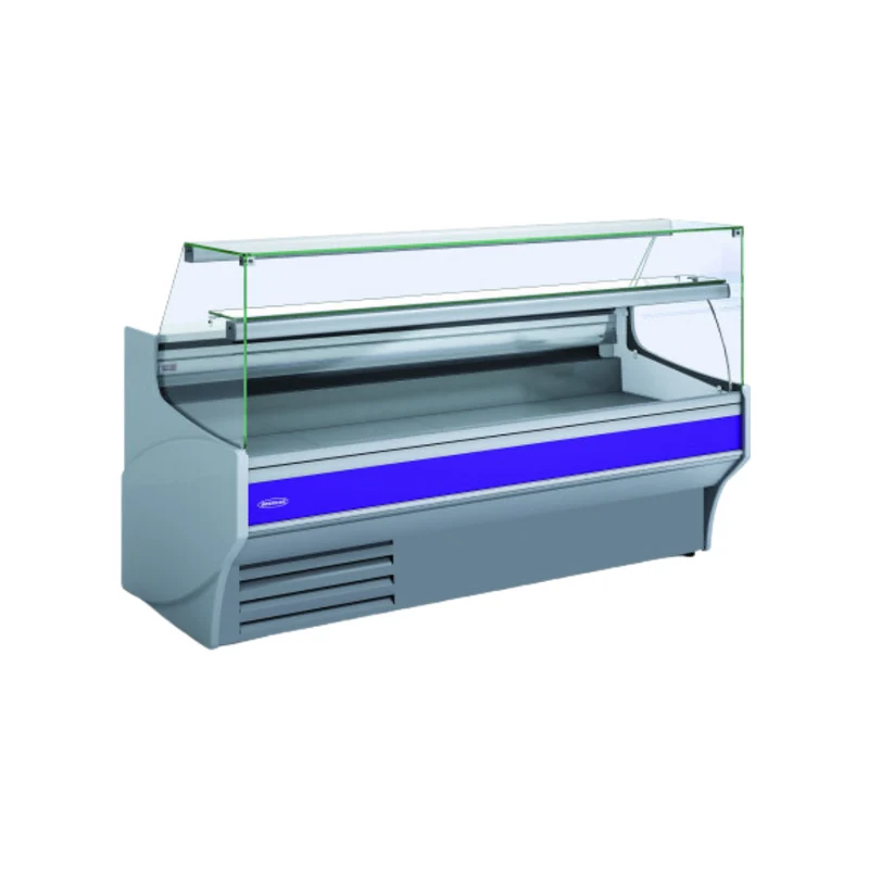 Vitrine de présentation 940 vitre droite froid ventilé avec réserve