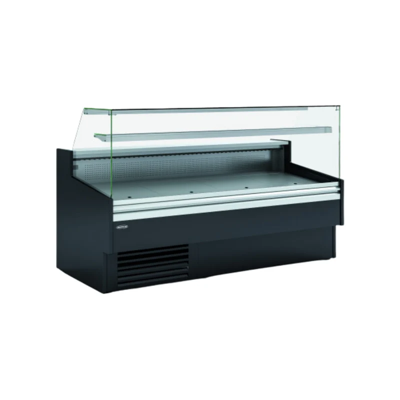 Vitrine de présentation 940 vitre droite froid ventilé avec réserve