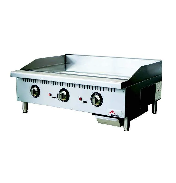 Turbo Range,TR-G36-T, 1" Plate Natural Gas Thermostatic 36" Griddle