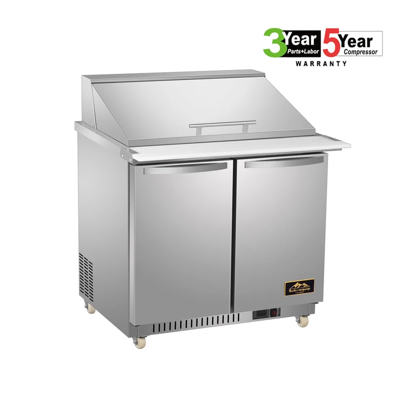 Sub-equip CSSU-36, 36" 2 door Salad and Sandwich Refrigerated Prep Table