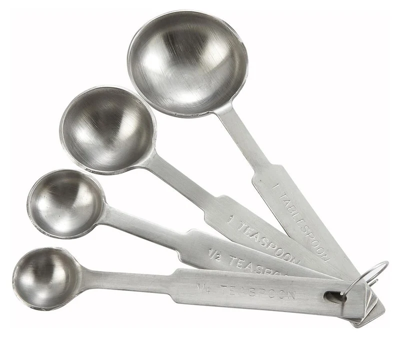 Stainless Steel Deluxe Measuring Spoon Set, 4 Piece (MSPD-4X)