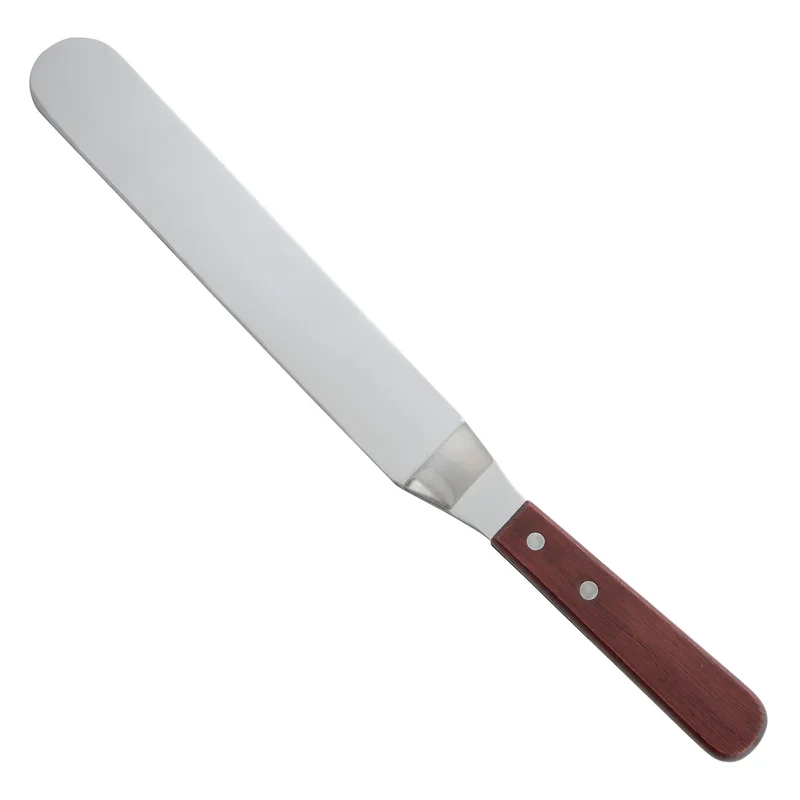 TOS-9-Offset Spatula with Wooden Handle, 8-3/8" x 1.5" Blade