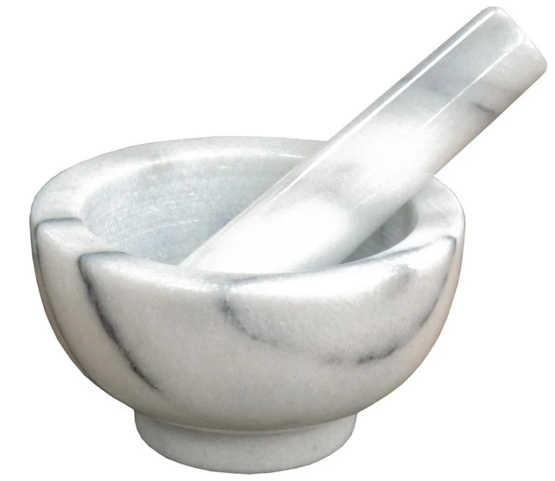 MPS-42W - Marble Mortar and Pestle Set