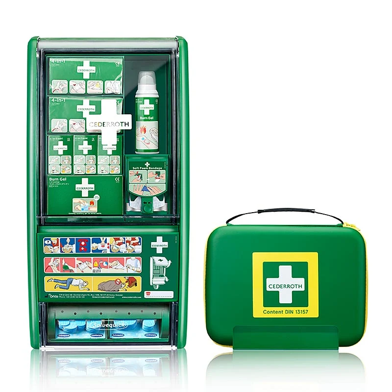Cederroth - First Aid & Burn Station Set, DIN 13157, Verbandskasten (51011008), 1 St