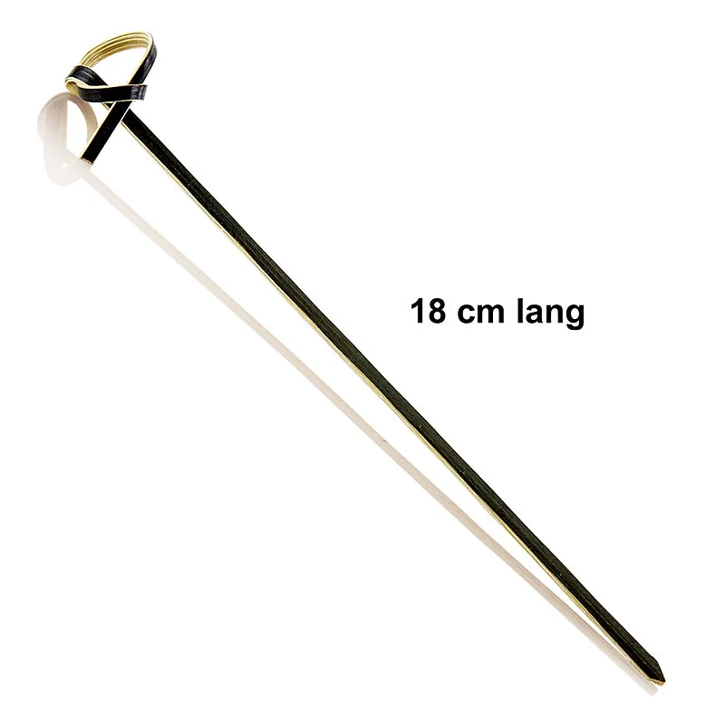 Franz Mensch - Bambus-Spieße, mit Knotenende, schwarz, 18cm, 250 St