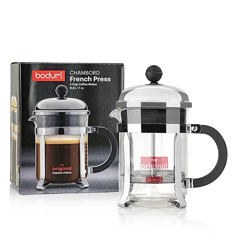 Bodum Kaffeebereiter "Chambord", Edelstahl verchromt, 500 ml, 1 St