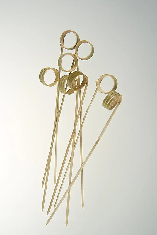Franz Mensch - Bambus-Spieße, mit Loop (Ringende), 12cm, 100 St