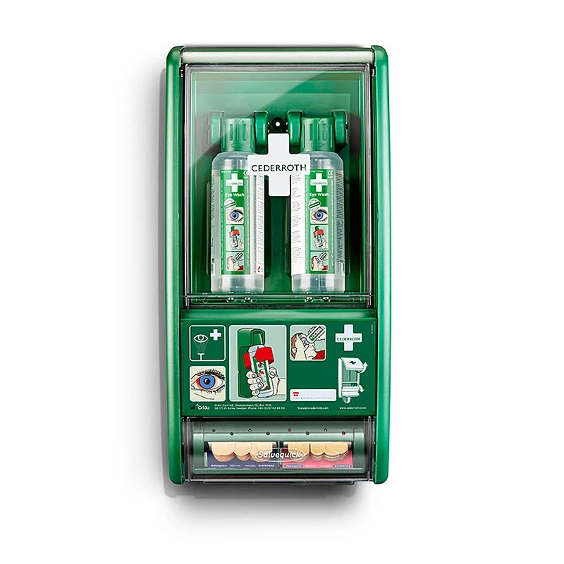 Cederroth - Eye Wash Station, Augendusche, mit Halter & Pflaster (721500), 1 St