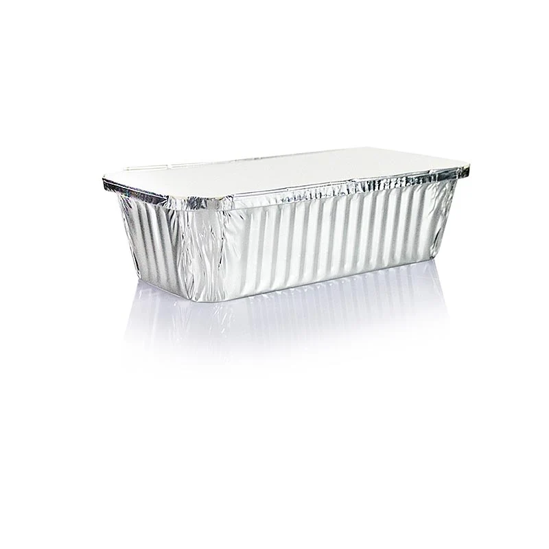 PAPSTAR - Einweg Aluschalen Take Away, Rechteckig mit Deckel, 5,4x11x21,3cm, 1l, 10 St