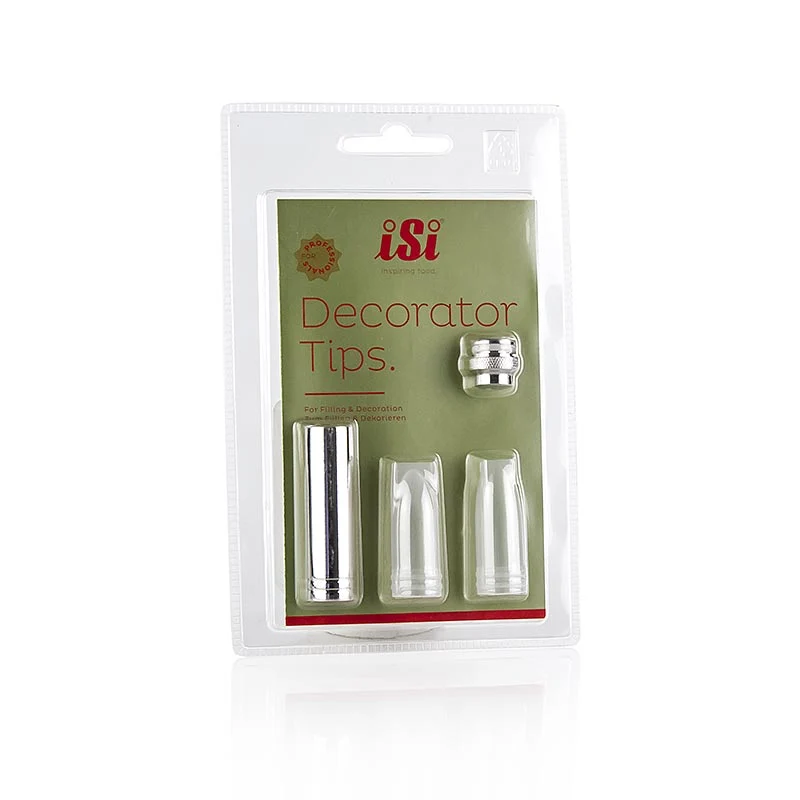 iSi - Schraub-Garniertülle Set (3 Tüllen, Adapter) Edelstahl und Kunststoff, 4 tlg.
