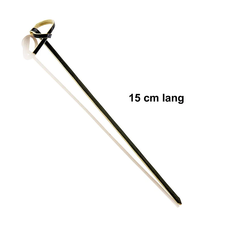 Franz Mensch - Bambus-Spieße, mit Knotenende, schwarz, 15cm, 250 St