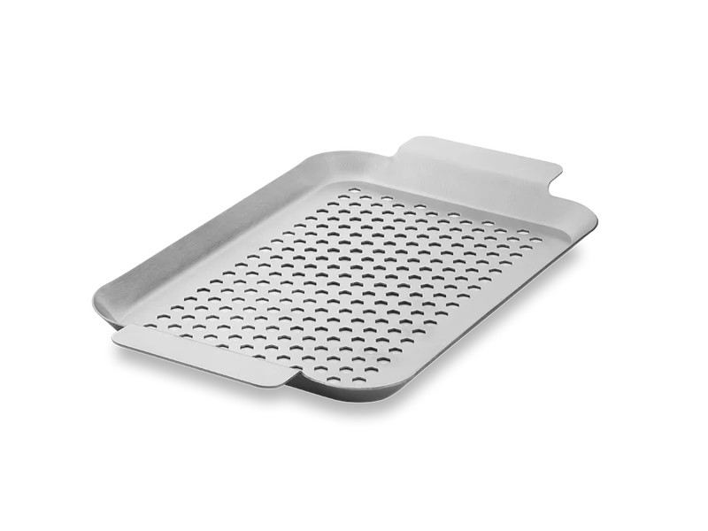 PLATEAU BBQ EN ACIER INOXYDABLE 33×18 CM