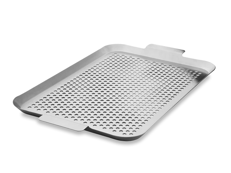 PLATEAU BBQ EN ACIER INOXYDABLE 50×30 CM