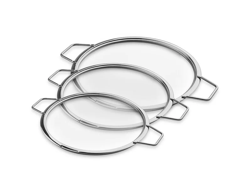 COUVERCLES EN VERRE EMPILABLES – 24/ 26/ 28 CM – 3 PIÈCES