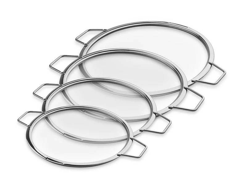 COUVERCLES EN VERRE EMPILABLES – 24/ 26/ 28/ 30 CM – 4 PIÈCES