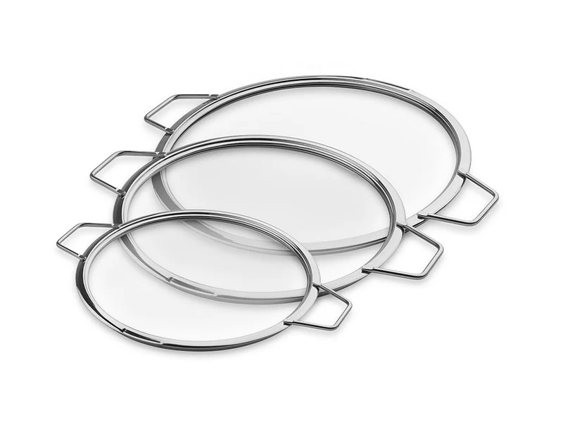 COUVERCLES EN VERRE EMPILABLES – 24/ 28/ 32 CM – 3 PIÈCES