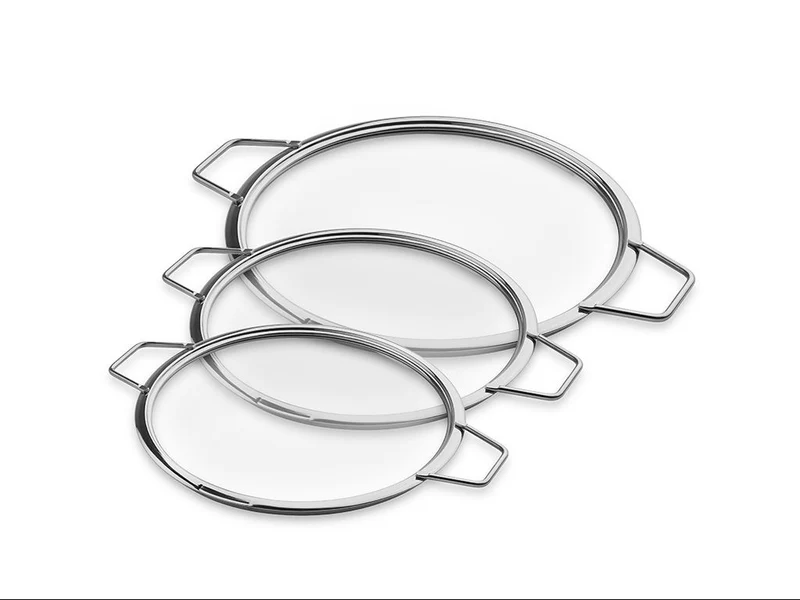 COUVERCLES EN VERRE EMPILABLES – 20/ 24/ 28 CM – 3 PIÈCES