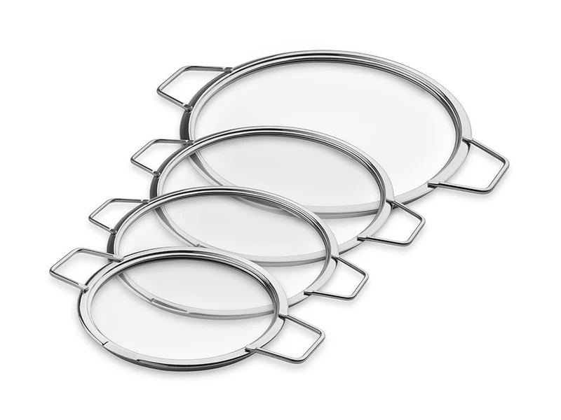 COUVERCLES EN VERRE EMPILABLES – 18/ 20/ 24/ 28 CM – 4 PIÈCES