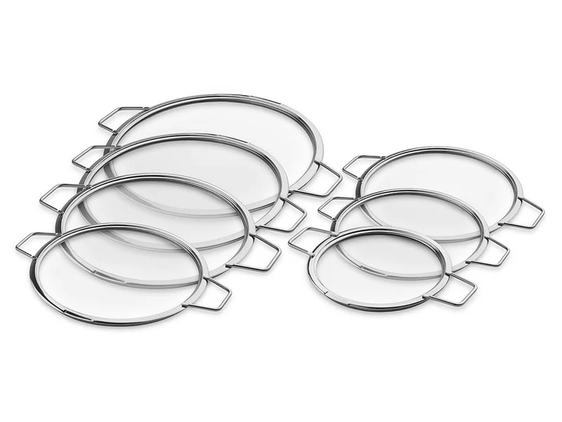 COUVERCLES EN VERRE EMPILABLES – 18/ 20/ 24/ 26/ 28/ 30/ 32 CM – 7 PIÈCES