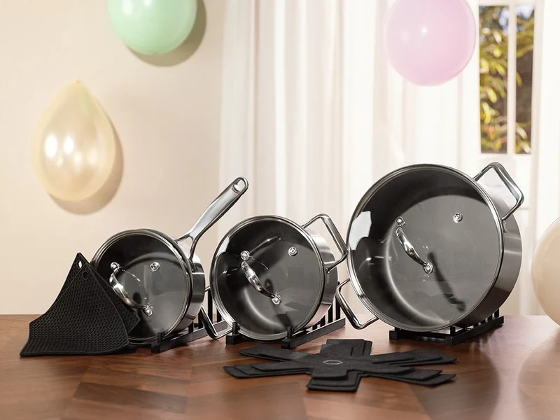 ENSEMBLE COMPLET DE CASSEROLES ZERO – 3 PIÈCES