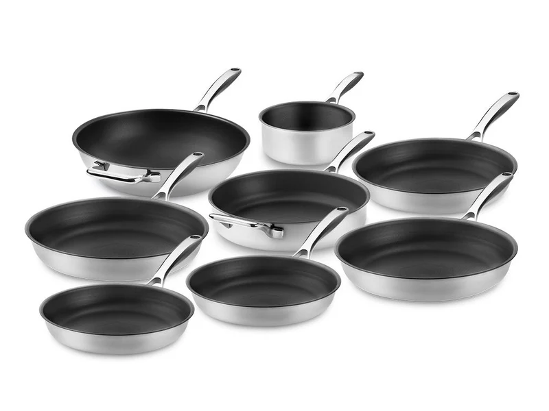 ZERO – BATTERIE DE CUISINE ANTIADHÉSIVE NATURELLE - 12 PIÈCES