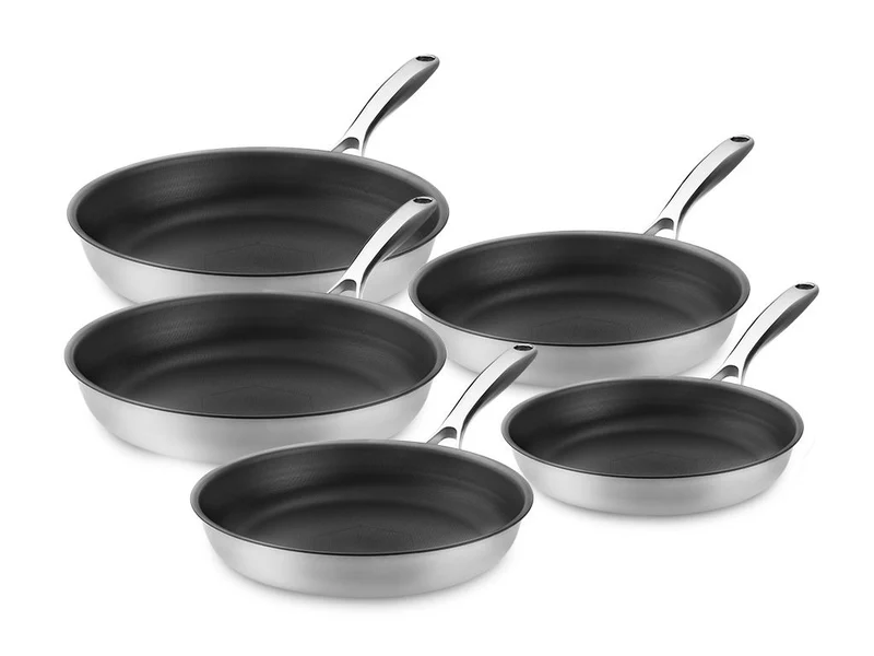 ZERO – SET DE POÊLES ANTIADHÉSIVES NATURELLES – 5 PIÈCES