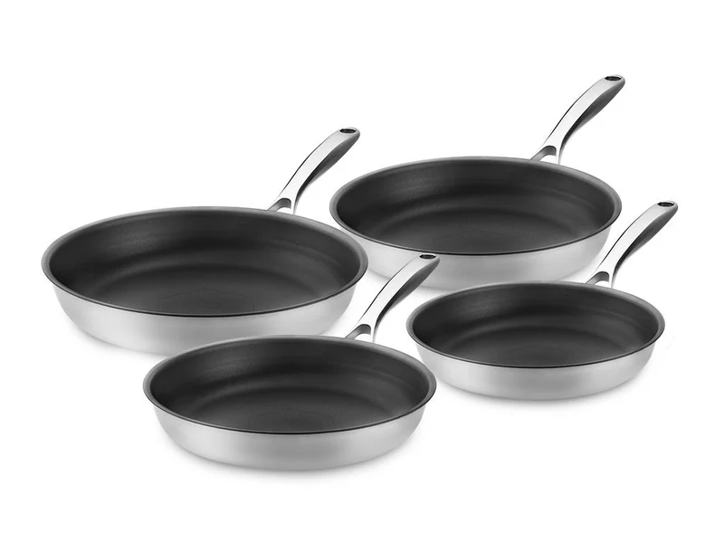 ZERO – SET DE POÊLES ANTIADHÉSIVES NATURELLES – 4 PIÈCES