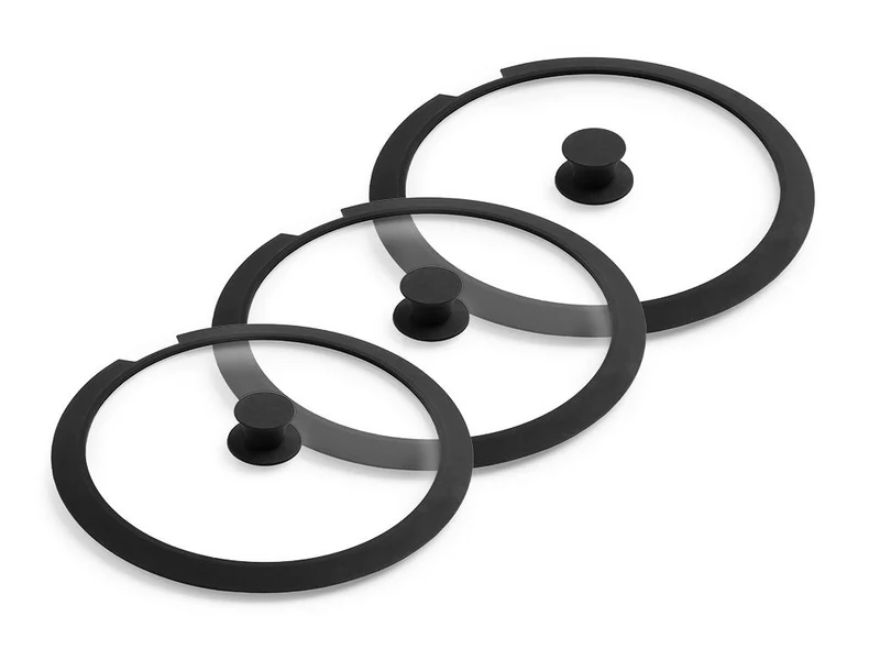 SET DE COUVERCLES EN VERRE POUR POIGNÉE AMOVIBLE – 24/26/28 CM