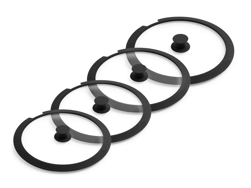SET DE COUVERCLES EN VERRE POUR POIGNÉE AMOVIBLE – 24/26/28/30 CM