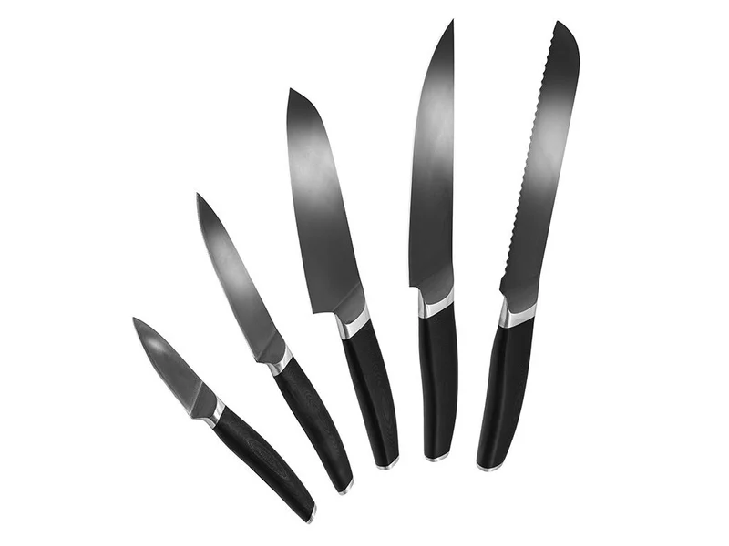 HYBRIDE CÉRAMIQUE-ACIER ENSEMBLE DE COUTEAUX POLYVALENTS 5 PIÈCES