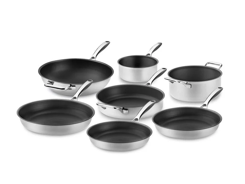 ZERO – ENSEMBLE DE CASSEROLES ANTIADHÉSIVES NATURELLES – 7 PIÈCES