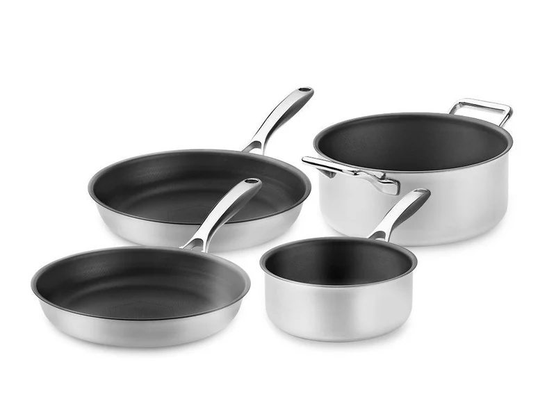 ZERO – ANTIADHÉSIF NATUREL ENSEMBLE MIXTE CASSEROLE/POÊLE - 4-PIÈCES