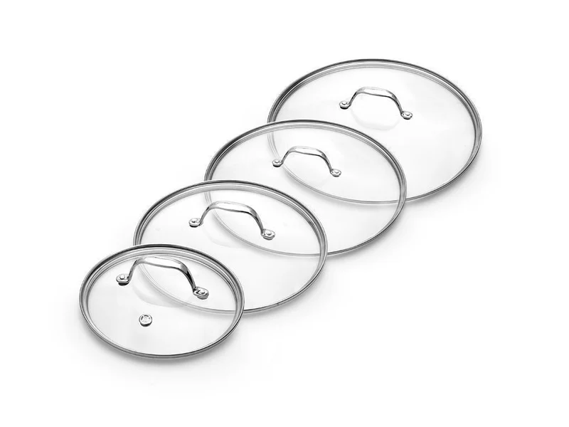 SET DE COUVERCLES EN VERRE 18/24/26/28 CM – 4 PIÈCES