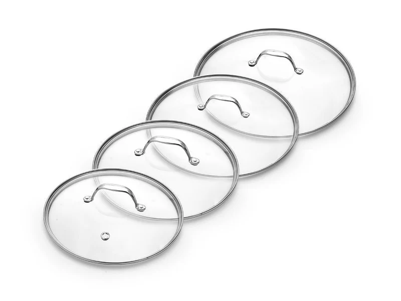 SET DE COUVERCLES EN VERRE 24/26/28/30 CM – 4 PIÈCES
