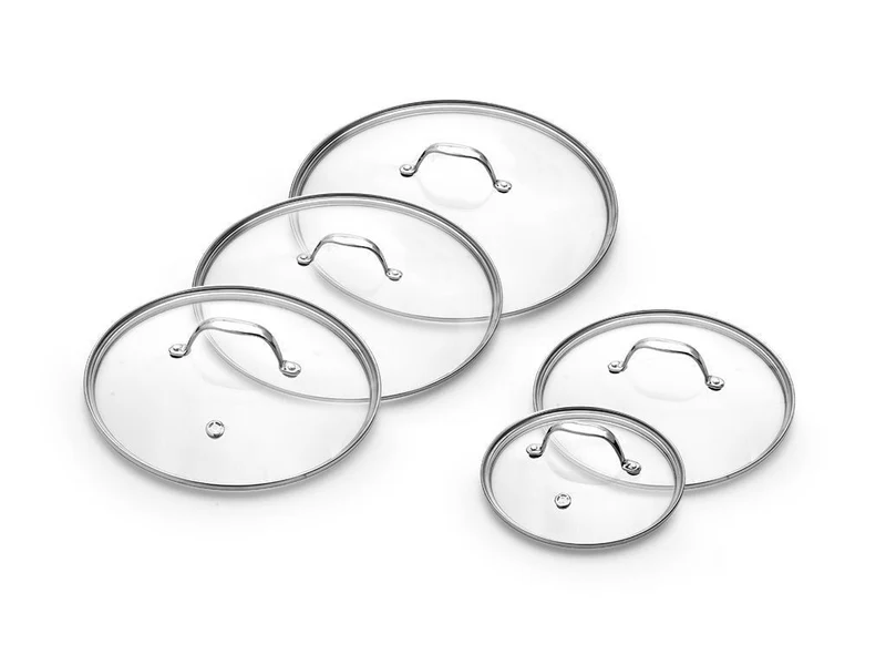SET DE COUVERCLES EN VERRE 18/24/26/28/30 CM – 5 PIÈCES