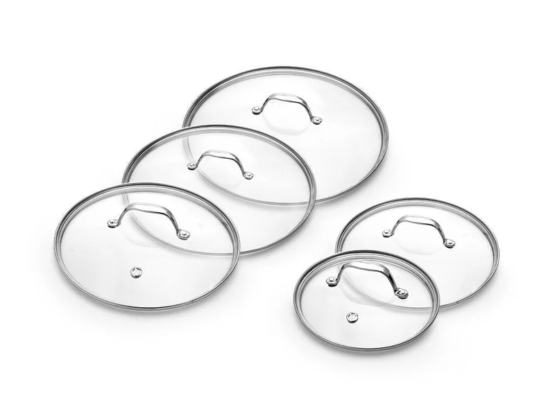 SET DE COUVERCLES EN VERRE 20/24/26/28/30 CM – 5 PIÈCES