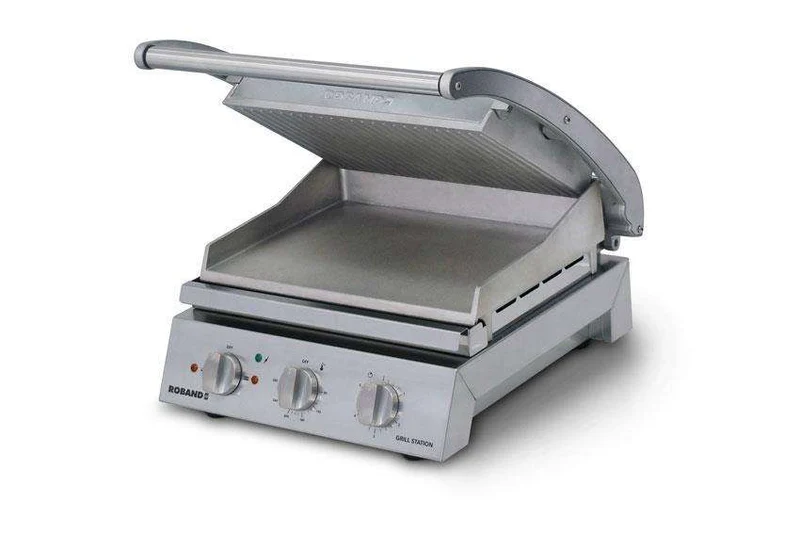 Panini Grill station pour 6 sandwichs - Plaque supérieur striée