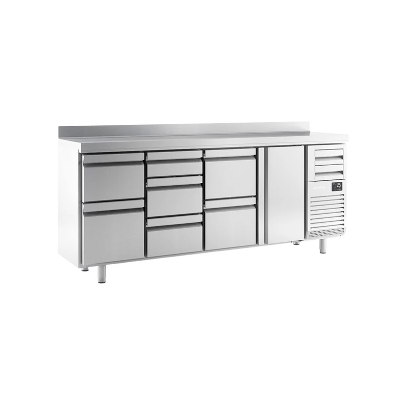 Arrière-bar réfrigéré positif 4 portes vitrées - 690L