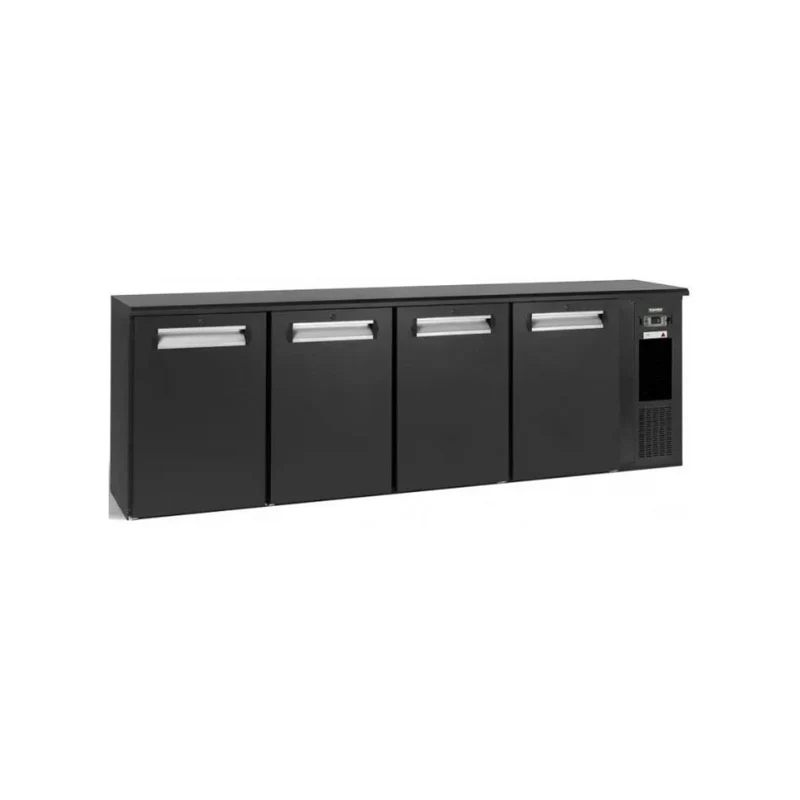 Arrière-bar 4 portes pleines anthracite