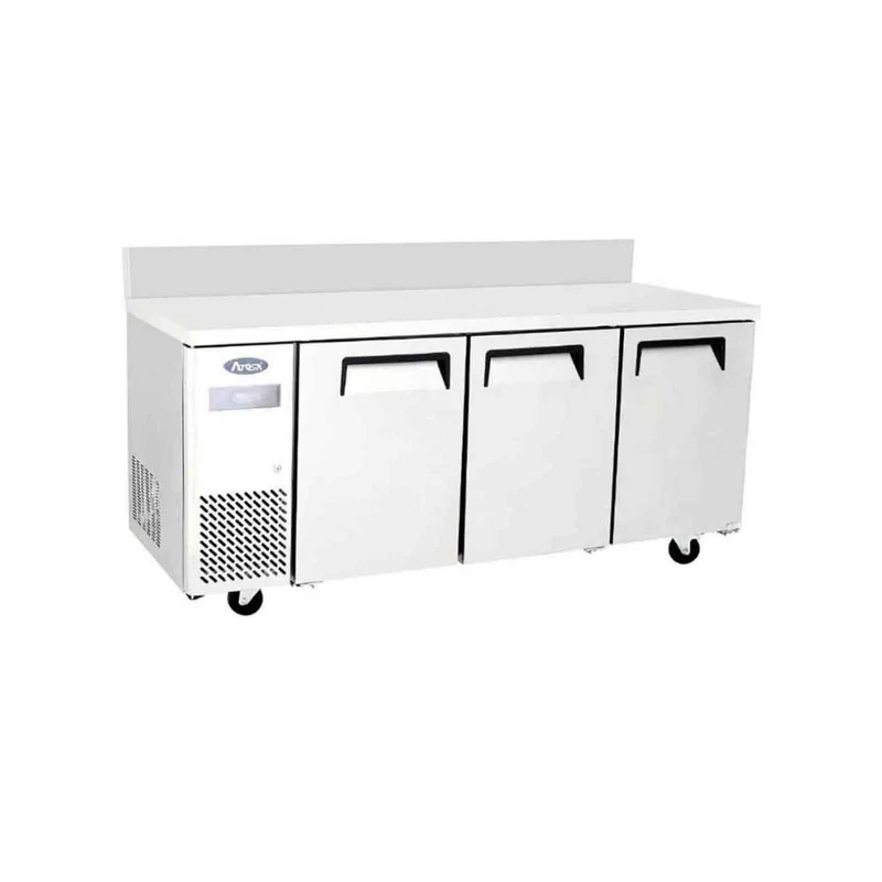 Table réfrigérée négative avec dosseret 3 portes - 470L