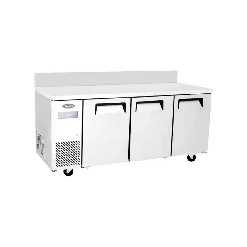 Table réfrigérée positive avec dosseret 3 portes - 470L